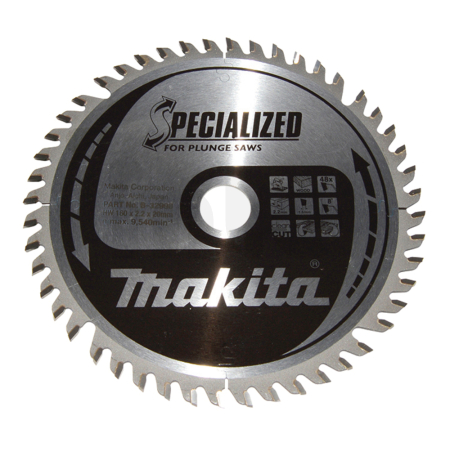 Makita - kotouč pilový dřevo SPECIALIZED 160x2.2x20mm 48Z pro ponorné pily = old B-09276 B-32998