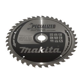 Makita - kotouč pilový dřevo SPECIALIZED se zapuštěnými zuby 270x2.6x30mm 40Z = old B-09525 B-33205