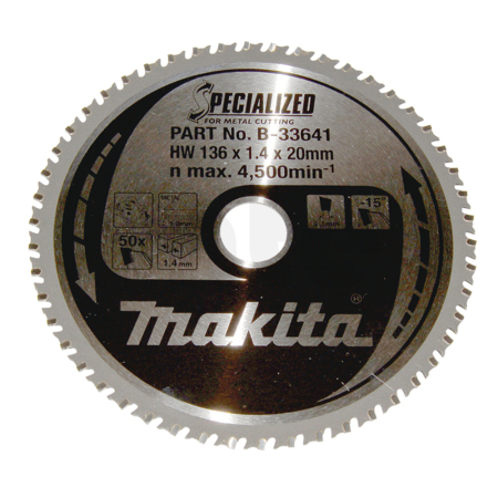 Makita - kotouč pilový ocel SPECIALIZED 136x1.4x20mm 50Z = old B-21973 B-33641