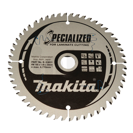 Makita - kotouč pilový lamino SPECIALIZED 165x1.5x20mm 52Z = old B-29452 B-33831