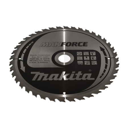 Makita - kotouč pilový dřevo MAKFORCE 270x2.6x30mm 40Z = old B-08539 B-32378