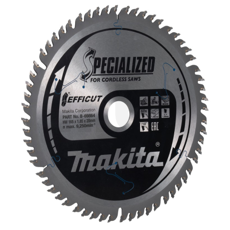 Makita - kotouč pilový dřevo Efficut 165x1.85x20mm 60Z = old B-69858 B-69864