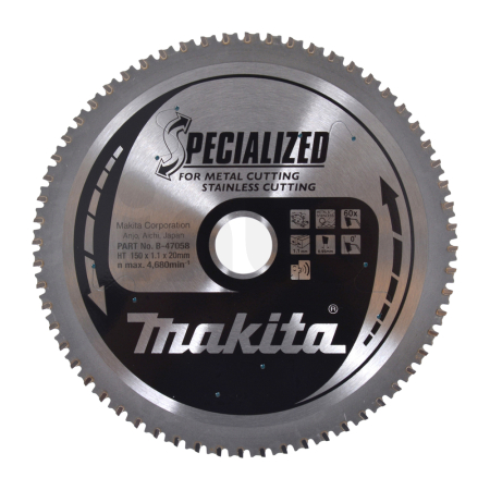 Makita - kotouč pilový nerez SPECIALIZED 150x1.1x20mm 60Z = old B-47173 B-47058