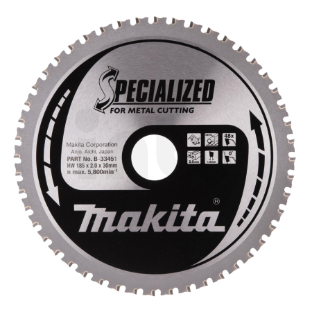 Makita - kotouč pilový ocel SPECIALIZED 185x2x30mm 48Z = old B-09787 B-33451