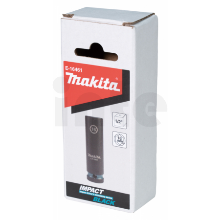 Makita - klíč nástrčný prodloužený 1/2", čtyřhran, IMPACT BLACK, 16mm E-16461