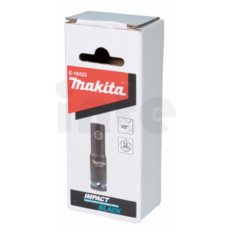 Makita - klíč nástrčný prodloužený 1/2", čtyřhran, IMPACT BLACK, 12mm E-16433