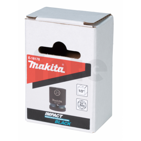 Makita - klíč nástrčný 1/2", čtyřhran, IMPACT BLACK, 21mm E-16178