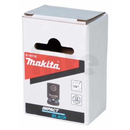 Makita - klíč nástrčný 1/2", čtyřhran, IMPACT BLACK, 15mm E-16112