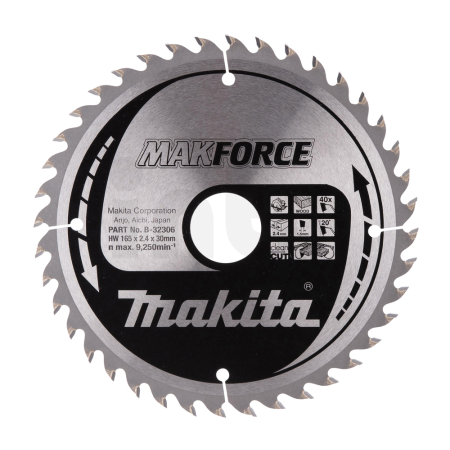 Makita - kotouč pilový dřevo MAKFORCE 165x2.4x30mm 40Z = old B-08436 B-32306
