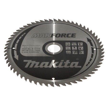 Makita - kotouč pilový dřevo MAKFORCE 235x2.8x30mm 60Z = old B-08589 B-32415