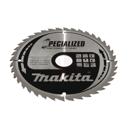Makita - kotouč pilový dřevo SPECIALIZED 190x2x30mm 40Z pro aku pily = old B-09254 B-32976