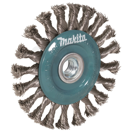 Makita - kartáč kotoučový 115mm, drát nerezový splétaný 0,5mm D-77534