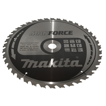 Makita - kotouč pilový dřevo MAKFORCE 355x3x30mm 40Z = old B-08414 B-32281
