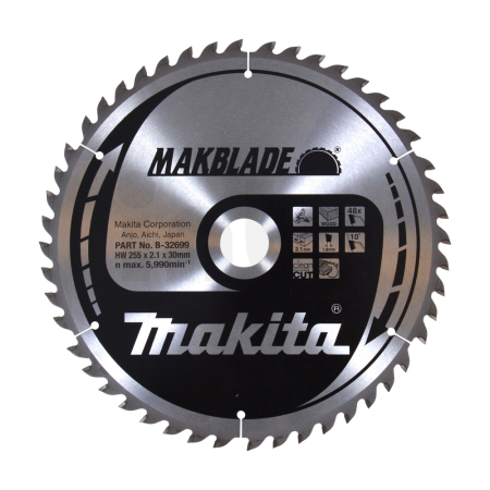 Makita - kotouč pilový dřevo MAKBLADE 255x2.1x30mm 48Z = old B-08888 B-32699