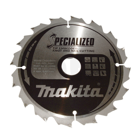 Makita - kotouč pilový dřevo SPECIALIZED se zapuštěnými zuby 190x2x30mm 16Z = old B-09357 B-33059