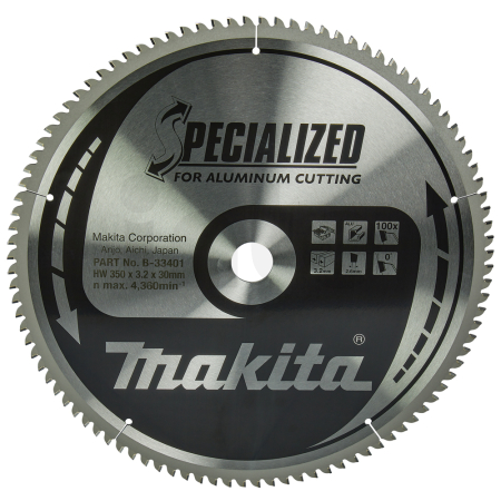 Makita - kotouč pilový hliník SPECIALIZED 350x3.2x30mm 100Z = old B-09737 B-33401