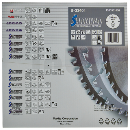Makita - kotouč pilový hliník SPECIALIZED 350x3.2x30mm 100Z = old B-09737 B-33401