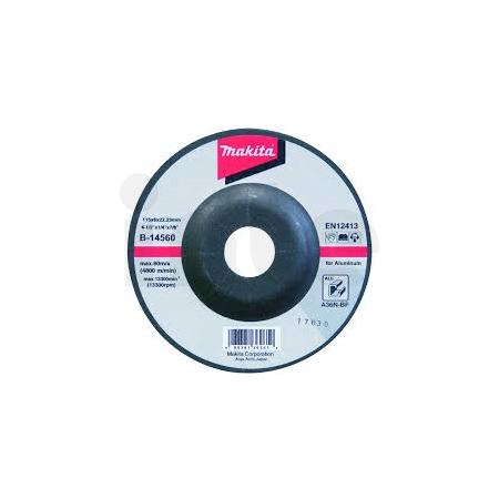 Makita - kotouč brusný hliník 115x6x22.23mm B-14560