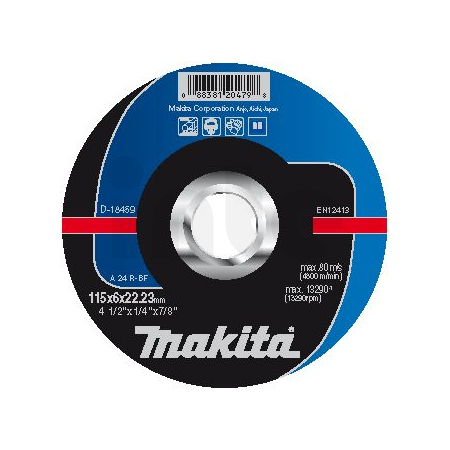 Makita - kotouč brusný ocel 115x6x22.23mm D-18459