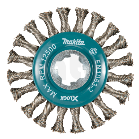 Makita - kotoučový kartáč z nerezového drátu-splétaný drát průměr 0,5mm X-LOCK 115mm D-73352