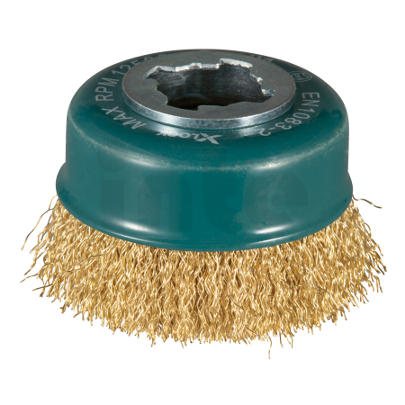Makita - miskovitý kartáč z mědi-vlnitý drát průměr 0,3mm X-LOCK 75mm D-73433