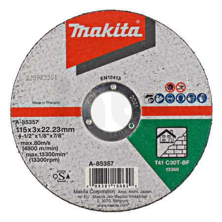 Makita - kotouč řezný kámen 115x3x22mm A-85357