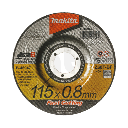 Makita - kotouč řezný nerez 115x0.8x22mm B-46947