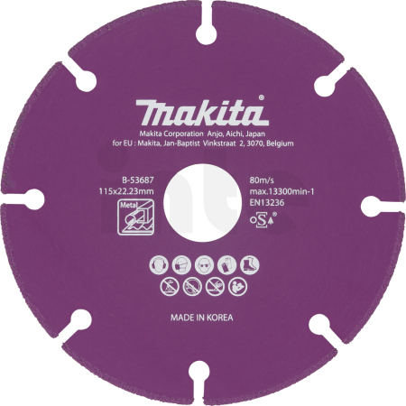 Makita - kotouč řezný diamantový 115x1.3x22.23mm B-53687
