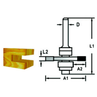 Makita - Kotoučová fréza složiskem stopka 8 mm,47,6x2x59 mm D-48941