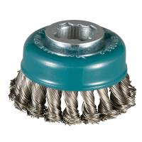 Makita - miskovitý kartáč z nerezového drátu-splétaný drát průměr 0,5mm X-LOCK 80mm D-73330