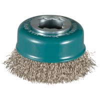 Makita - miskovitý kartáč z nerezového drátu-vlnitý drát průměr 0,3mm X-LOCK 75mm D-73346