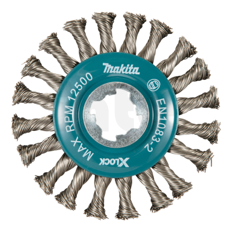 Makita - kotoučový kartáč z nerezového drátu-splétaný drát průměr 0,5mm X-LOCK 115mm D-73352