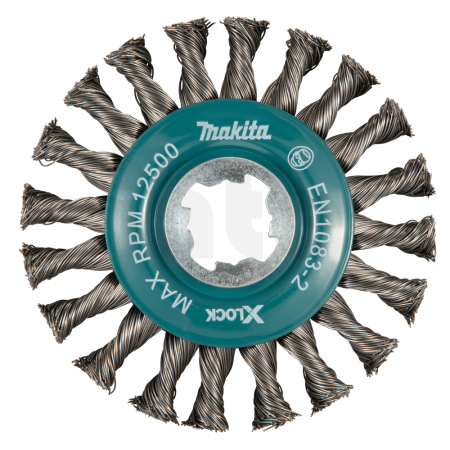 Makita - kotoučový kartáč z ocelového drátu-splétaný drát průměr 0,5mm X-LOCK 115mm D-73405