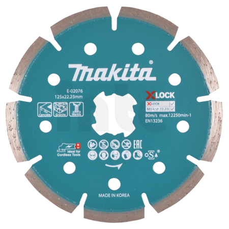 Makita - kotouč řezný diamantový X-lock 125x1.6x22.23mm E-02076