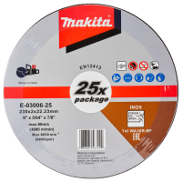 Makita - kotouč řezný nerez 230x2.0x22.23mm, 25ks E-03006-25