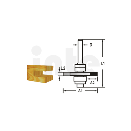 Makita - Kotoučová fréza složiskem stopka 8 mm,47,6x3x59 mm D-48963
