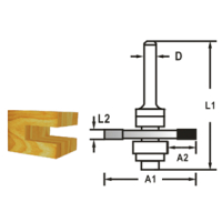 Makita - Kotoučová fréza složiskem stopka 8 mm,47,6x3x59 mm D-48963
