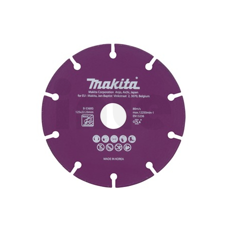 Makita - kotouč řezný diamantový ocel 125x1.3x22.23mm B-53693