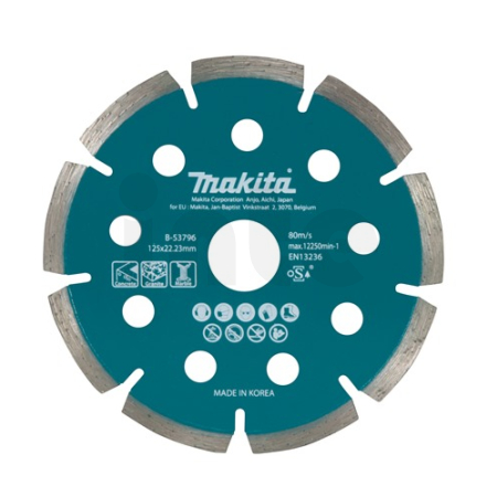 Makita - kotouč řezný diamantový 125x22.23mm pro aku úhlové brusky B-53796