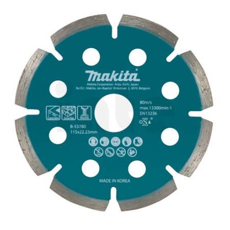 Makita - kotouč řezný diamantový 115x1.6x22.23mm pro aku úhlové brusky B-53780