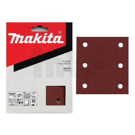 Makita - papír brusný 102x114mm 6 děr K320, 10ks P-33168