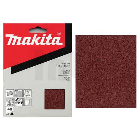Makita - papír brusný 114x140mm K80, 10ks P-36407