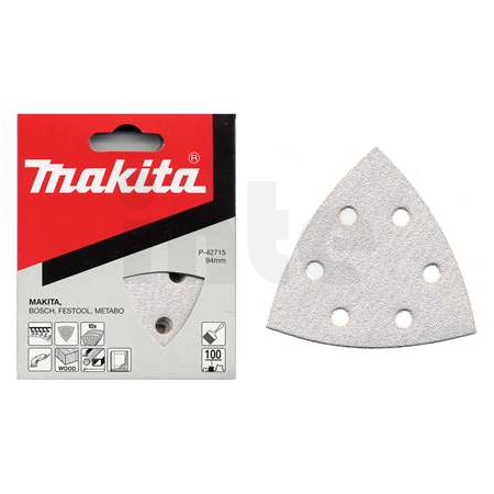 Makita - papír brusný suchý zip 94x94x94mm 6 děr K120, 10ks = old B-22969 P-42721