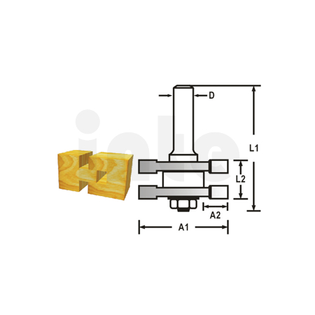 Makita - Pérová fréza s ložiskem stopka 12 mm,41x19x71 mm D-48935