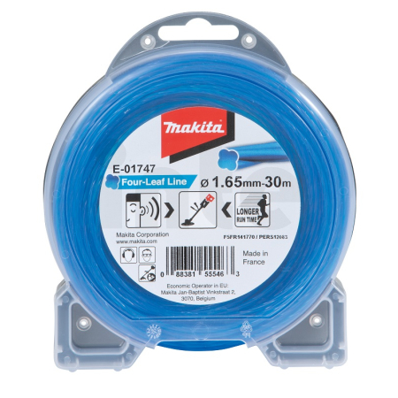 Makita - struna nylonová 1,65mm, modrá, 30m, speciální pro aku stroje E-01747