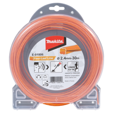 Makita - struna nylonová 2,4mm, oranžová, 30m, speciální pro aku stroje=old198502-9 E-01806