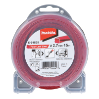 Makita - struna nylonová 2,7mm, červená, 15m, speciální pro aku stroje E-01828