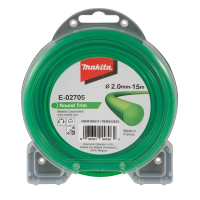 Makita - struna nylonová 2,0mm, 15m, zelená, kulatá = old 369224690 E-02705