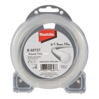 Makita - struna nylonová 1,3mm, 15m, bílá, kulatá = old369224807 E-02727