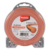 Makita - struna nylonová Plus 2,4mm, 15m, oranžová, kulatá = old 369224792 E-02749